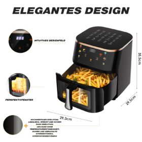 product-fancy-0f5c4b08-fb6b-448a-8c10-b1168ab864ed 10.5L Airfryer met Transparant Venster