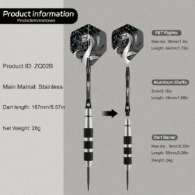 26G Hard Darts met Stalen Punt
