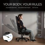 Gamingstoel in race-stijl met lendensteun en een gewichtscapaciteit van 181,44 kg