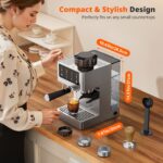 De 20Bar espressomachine is uitgerust met een conische molen