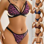 Set van 8 damesbh's met een stijlvolle luipaardprint