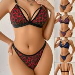 Set van 8 damesbh's met een stijlvolle luipaardprint