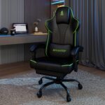 Een ergonomische gamingstoel met verstelbare rugleuning