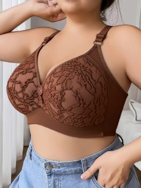 4 stuks kanten borduurwerk plus size bh