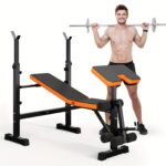 6-in-1 Verstelbare Gewichtbank met Squat Rack