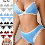 16-delige Sexy Deep-V Elegante Kanten Dames BH Set Verstelbare Bandjes