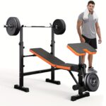 6-in-1 Verstelbare Gewichtbank met Squat Rack