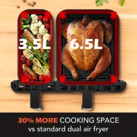 10L Luchtfriteuse-oven met dubbele mand