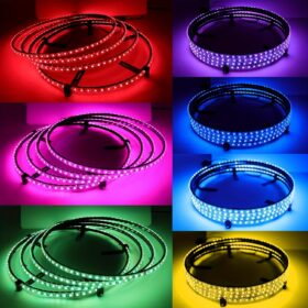 Een collectie van 15,5-inch wielnaafverlichting voor voertuigen