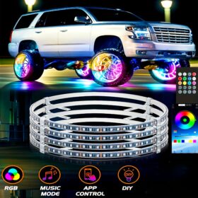 Een collectie van 15,5-inch wielnaafverlichting voor voertuigen