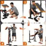 6-in-1 Verstelbare Gewichtbank met Squat Rack