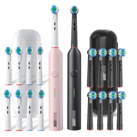 2-Pack USB-C Oplaadbare Elektrische Tandenborstel Reisetui