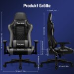 Een comfortabele gamingstoel met verstelbaar lendenkussen