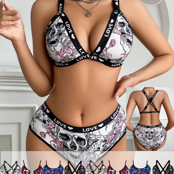 product-fancy-70ac6248-a305-4688-8f1c-aad38957a7db 16-delige Gothic Sexy BH-set voor dames