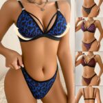 Set van 8 damesbh's met een stijlvolle luipaardprint