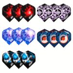 15-Pack Dart Flights met 5 Verschillende Designs