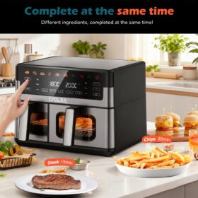 10L Luchtfriteuse-oven met dubbele mand