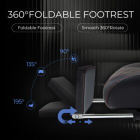 Gamingstoel in race-stijl met lendensteun en een gewichtscapaciteit van 181,44 kg