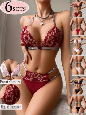 6 Sets Elegante Dameslingerie Sets