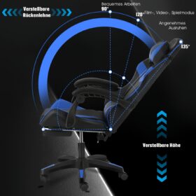 Gaming Stoel, Bureaustoel Uitgerust met Lendensteun