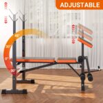 6-in-1 Verstelbare Gewichtbank met Squat Rack