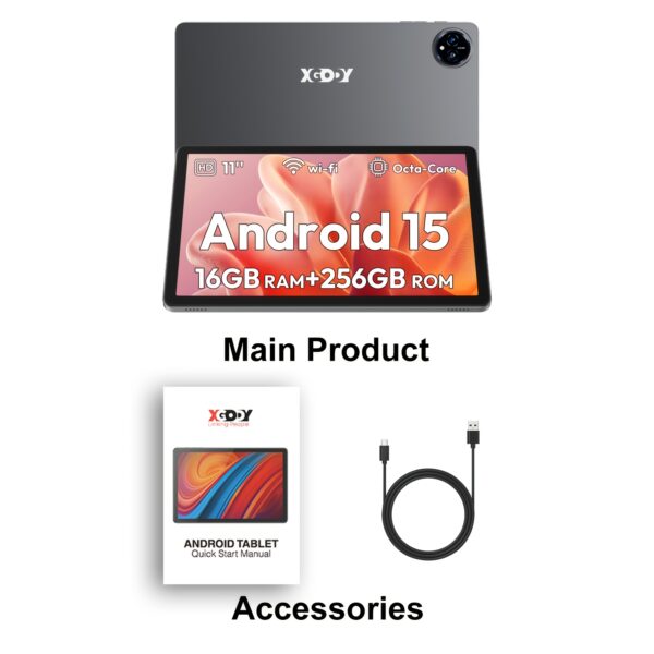 XGODY 2025 Android 15 Nieuwe 2-in-1 Tablet