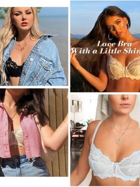 Set van drie damesbh's met beugel