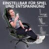 Een ergonomische gamingstoel met verstelbare rugleuning