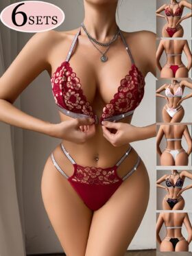 6 Sets Elegante Dameslingerie Sets