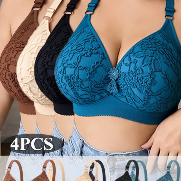 product-fancy-b626a600-7f82-43a9-9adf-99cea1dcc445 4 stuks kanten borduurwerk plus size bh