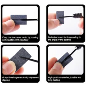 Twee V-vormige dart slijpstenen