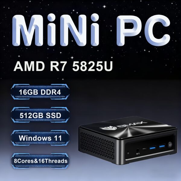 BMAX MINI PC met AMD Ryzen 7 5825U
