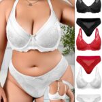 6-delig Dames Plus Size Sexy Lingerie Set