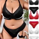 6-delig Dames Plus Size Sexy Lingerie Set