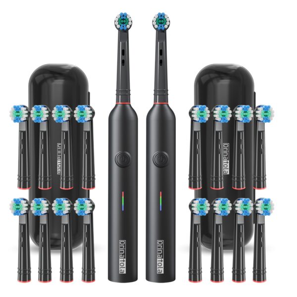 2-Pack USB-C Oplaadbare Elektrische Tandenborstel Reisetui