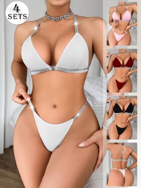 4 Sets Sexy Naadloze Dames Lingerie Set