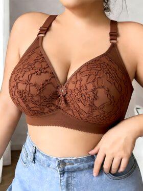 4 stuks kanten borduurwerk plus size bh