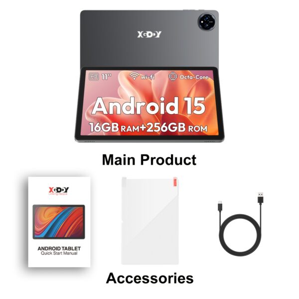 XGODY 2025 Android 15 Nieuwe 2-in-1 Tablet