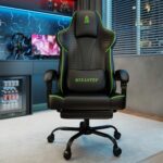 Een ergonomische gamingstoel met verstelbare rugleuning