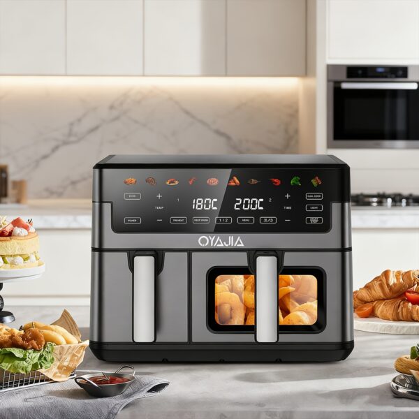 10L Luchtfriteuse-oven met dubbele mand