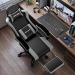 Gronfont Gamingstoel met Voetensteun, Schommelfunctie tot 155°