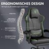 Een ergonomische gamingstoel met verstelbare rugleuning