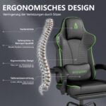 Een ergonomische gamingstoel met verstelbare rugleuning