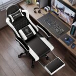 Gronfont Gamingstoel met Voetensteun, Schommelfunctie tot 155°