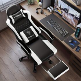 Gronfont Gamingstoel met Voetensteun, Schommelfunctie tot 155°