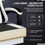 Gronfont Gamingstoel met Voetensteun, Schommelfunctie tot 155°