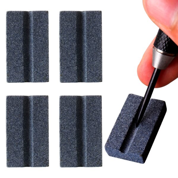 Twee V-vormige dart slijpstenen