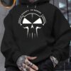 Casual hoodie voor heren met een Punisher-schedel ontwerp