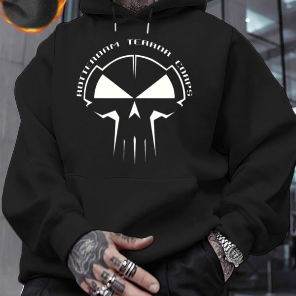 Casual hoodie voor heren met een Punisher-schedel ontwerp