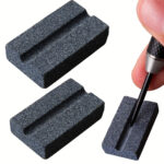 Twee V-vormige dart slijpstenen